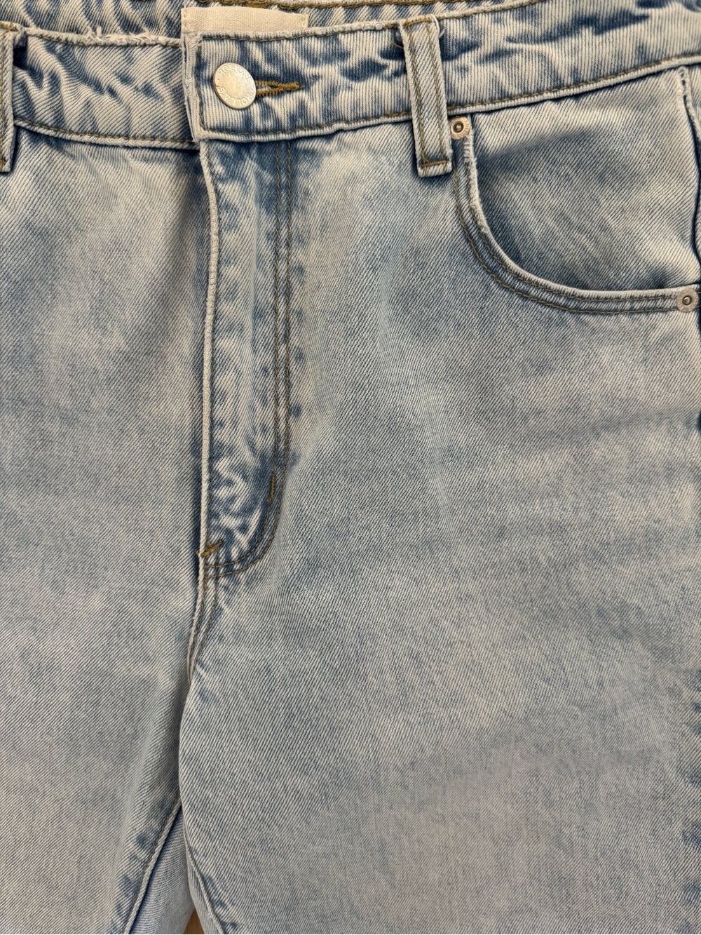 ROLLA'S Original High-Rise Light Blue Distressed Straight Jeans - Picture 5 of 7